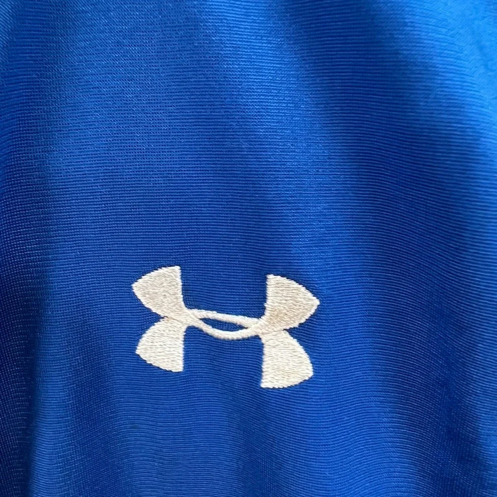 Under Armour Boys Royal Blue Full Zip Track Jacket‎ Striped Sleeves YSM Small